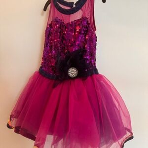 Purple Girls 4/5 years showcase dance recital figure skating dress